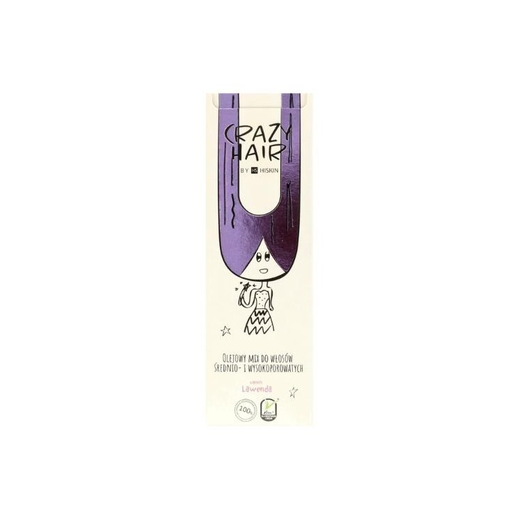 HiSkin Crazy Hair Oil Mix voor medium en hoog poreus haar met de geur van Lavendel 100 ml