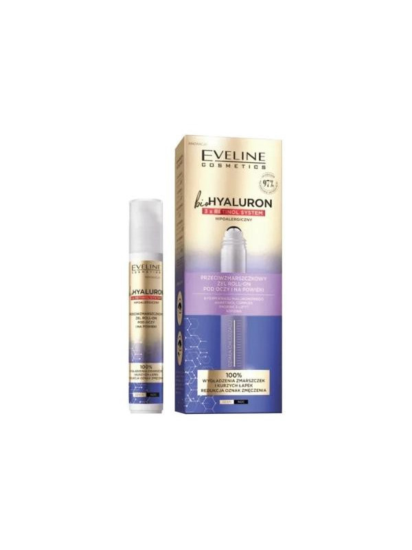 Eveline BioHyaluron 3x Retinol Anti-wrinkle System Roll-on для очей і повік 15 мл