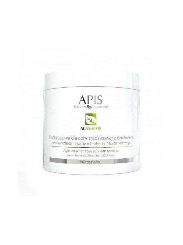 Apis Acne- Stop Algae mask for acne skin with bamboo, green tea and black mud from the Dead Sea 200 g