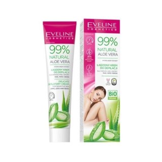 Eveline 99% Natural Aloe Vera м'який крем-депілятор для рук, ніг і бікіні 125 мл