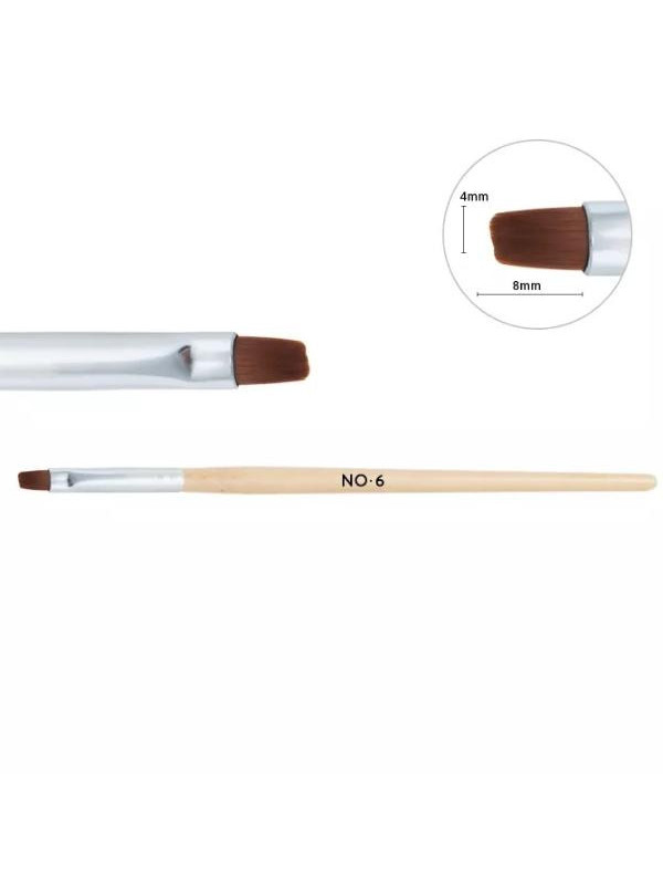 NeoNail Wooden gel brush /6/ 1 piece