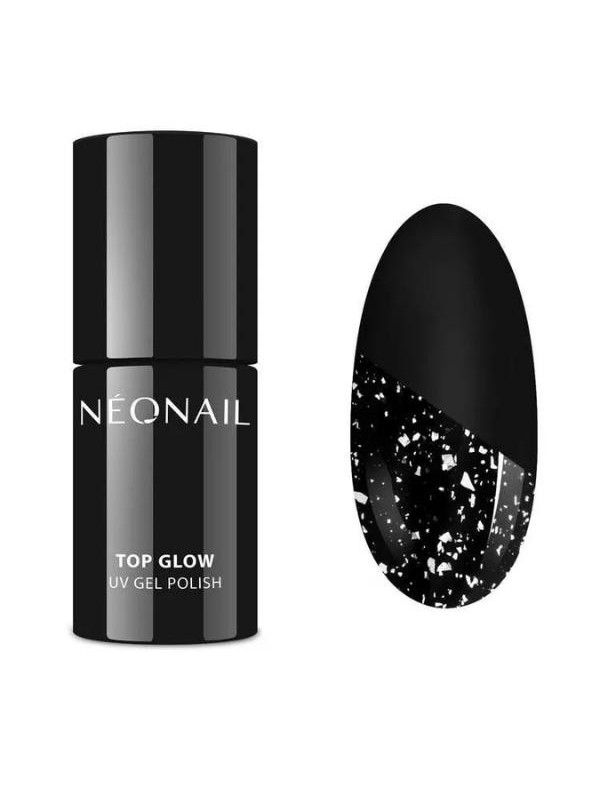 NeoNail Hybrid Top Glow Silver Zilvervlokken 7,2 ml