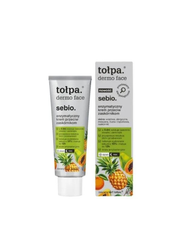 Tołpa Dermo Face Sebio. enzymatic face cream against blackheads