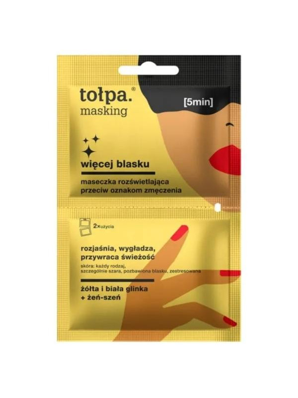 Tołpa Masking Освітлююча маска проти слідів втоми 2x5 мл