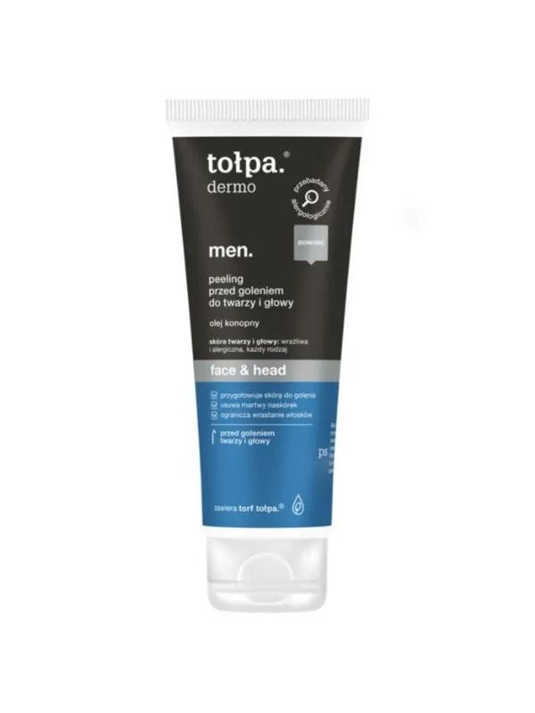 Tołpa Dermo Men . Face&head Peeling для обличчя та голови перед голінням