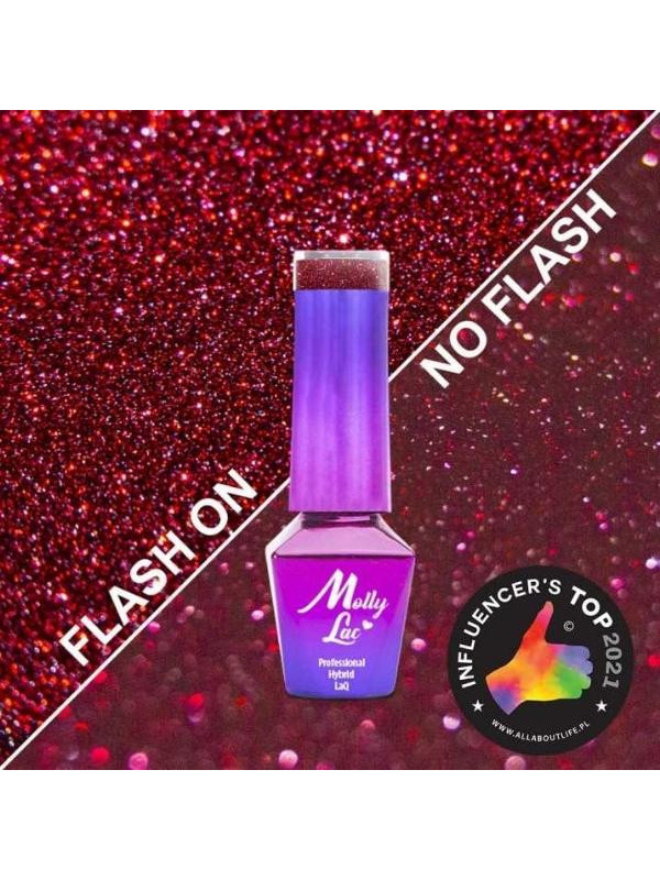 MollyLac /605/ Duo Flashing Lights Hybride Nagellak Deep Desire 5 ml