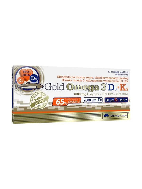 Olimp Gold Omega 3 D3+K2 30 капсул