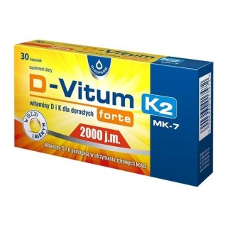 D-Vitum Forte Vitamin D + K2 2000 МО 30 капсул