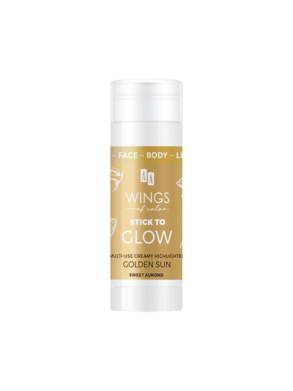 AA Wings of Color Stick to Glow дбайливий хайлайтер у стіку Golden Sun Sweet Almond