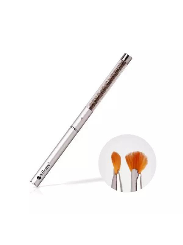 Silcare Ombre brush with crystals fan /04/ Grey 1 piece