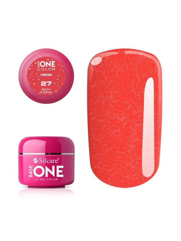 Silcare Base One Color UV Gel /27/ Neon Sexy Coral 5 г