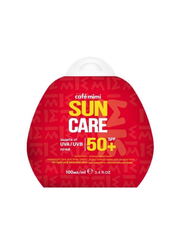 Cafe Mimi Sun Care Сонцезахисний крем для обличчя та тіла SPF50 + 100 мл