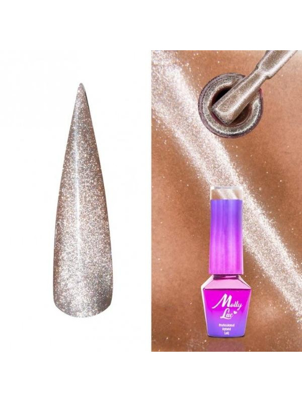 MollyLac /445/ Womanity Cat Eye Wood Hybrid Varnish 5 ml