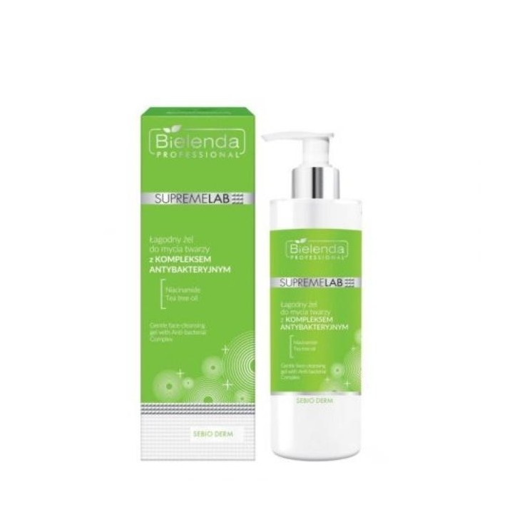 Bielenda Professional SUPREMELAB Sebio Derm Sanftes Gesichtswaschgel mit antibakteriellem Komplex