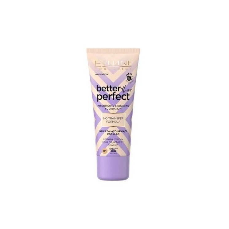 Зволожуюча та покривна основа Eveline Better than Perfect /05/ Creamy Beige