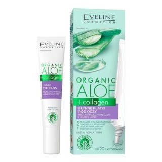 Eveline Organic Aloe + Collagen vloeibare ooglapjes die rimpels en kraaienpootjes verminderen 20 ml