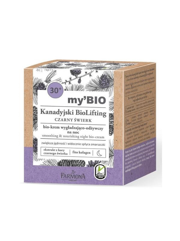 Farmona my' BIO Canadian BioLifting 30+ Black Spruce Біорозгладжуючий і живильний нічний крем