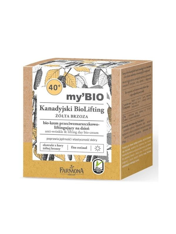 Farmona my' BIO Canadian BioLifting 40+ Yellow Birch Біо-Денний крем проти зморшок і ліфтингу