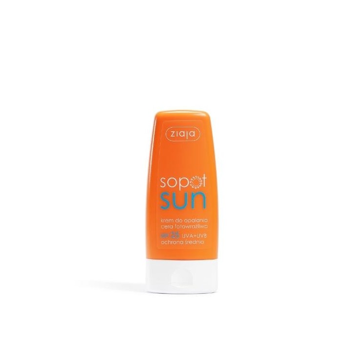 Ziaja Sopot sun krem do opalania cera fotowrażliwa SPF25 UVA+UVB ochrona średnia 60 ml
