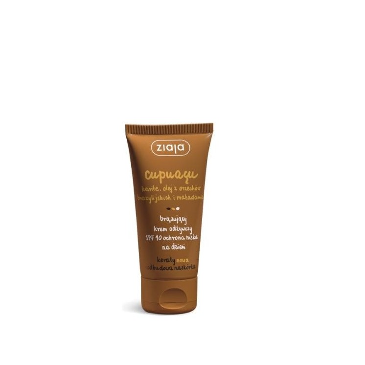 Ziaja Cupuacu Bronzing Gesichtscreme Nährend SPF10 Niedriger Schutz Tag 50 ml