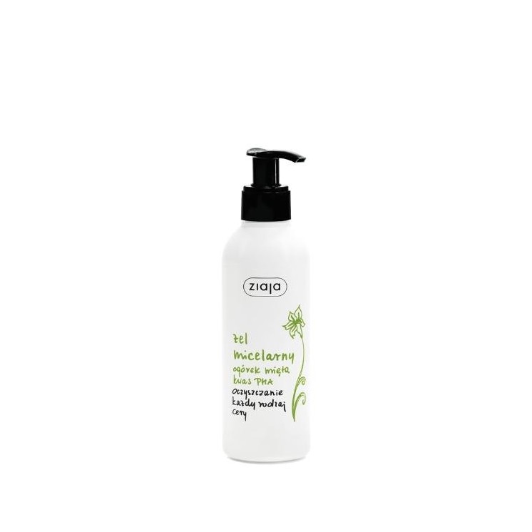 Ziaja Cucumber Mint Micellar Gel PHA -Säurereinigung 190 ml