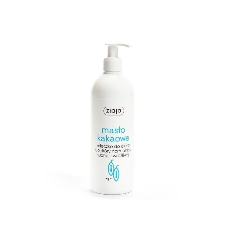 Ziaja Kakaobutter-Körpermilch für normale, trockene und empfindliche Haut, 400 ml