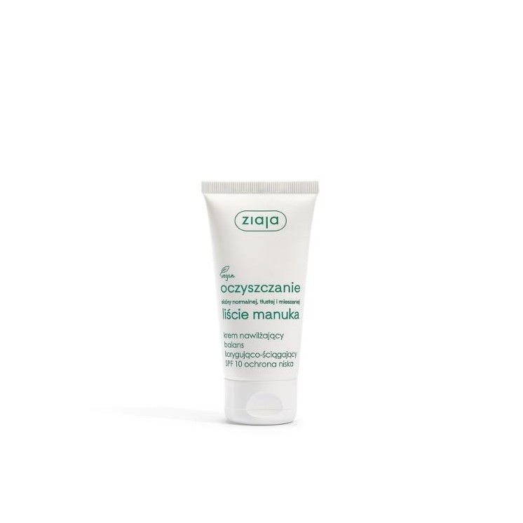 Ziaja Cleansing Face Cream feuchtigkeitsspendendes korrigierendes und adstringierendes Gleichgewicht SPF10 niedriger Schutz 50 m
