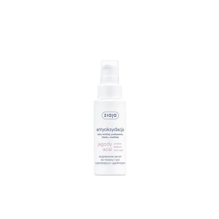 Sérum express aux baies d'açaï Ziaja pour le visage et le cou lissant et raffermissant 50 ml