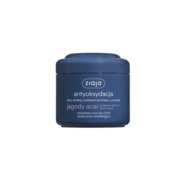 Mousse corporelle satinée aux baies d'açaï Ziaja , hydratante efficace, 200 ml