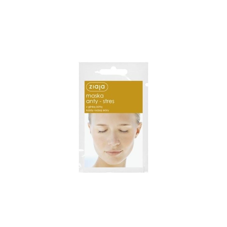 Masque visage anti-stress Ziaja à l'argile jaune 7 ml