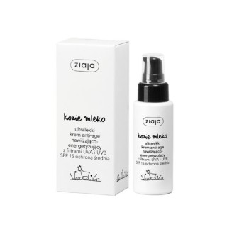 Ziaja Ziegenmilch Ultraleichte anti-age Feuchtigkeits- und Energiecreme mit UVA- und UVB-Filtern SPF15 Mittlerer Schutz 50 ml Ziaja Ziegenmilch Ultraleichte anti-age Feuchtigkeits- und Energiecreme mit UVA- und UVB-Filtern SPF15 Mittlerer Schutz 50 ml
