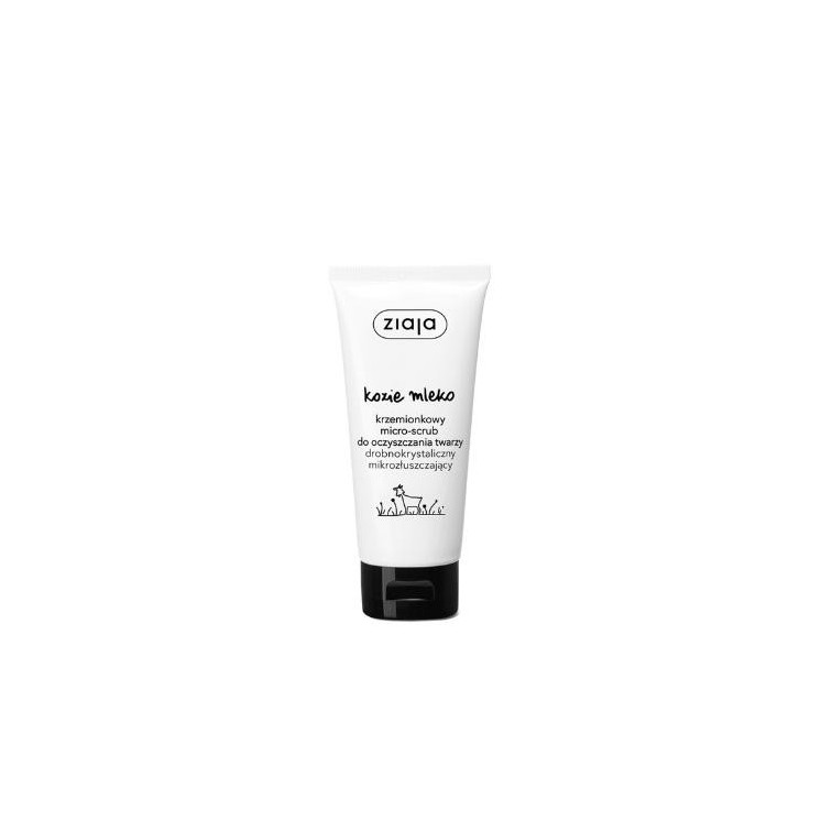 Ziaja Gommage Micro-Exfoliant au Lait de Chèvre et à la Silice pour le Nettoyage du Visage Micro-Exfoliant à Cristaux Fins 75 ml