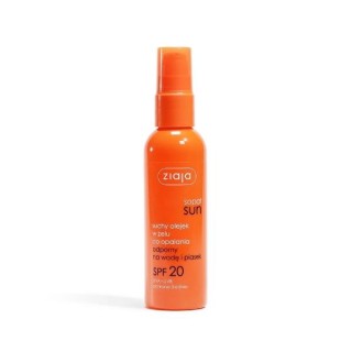 Ziaja Sun олійна гель для сухої засмаги, стійка до води та піску, SPF20 захист від UVA + UVB, середній рівень захисту 90 мл