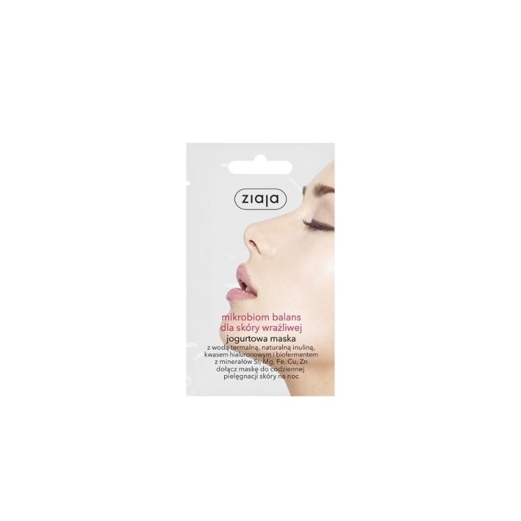 Masque visage au yaourt Ziaja Équilibre du microbiome pour peaux sensibles 7 ml