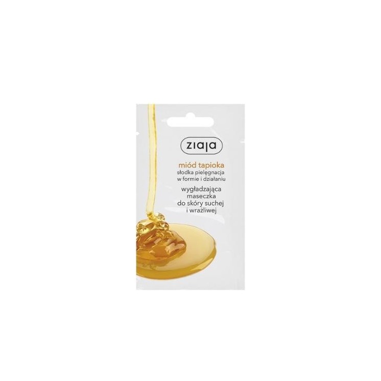 Masque visage Ziaja au miel de tapioca lissant pour peaux sensibles 7 ml
