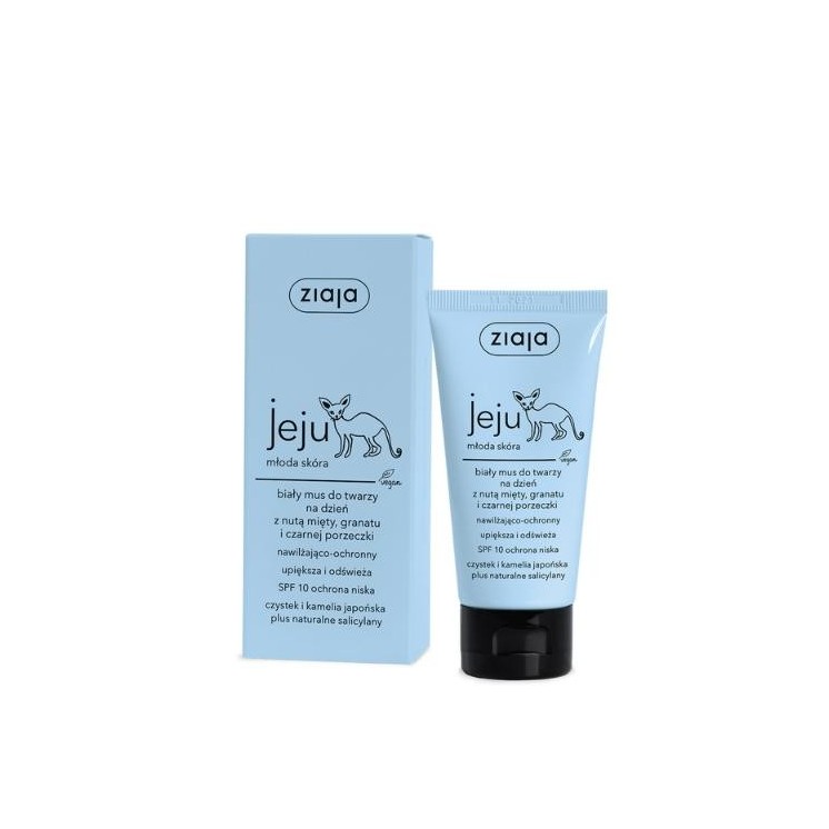 Ziaja Jeju Mousse Visage Blanche Jour SPF10 Faible Protection 50 ml