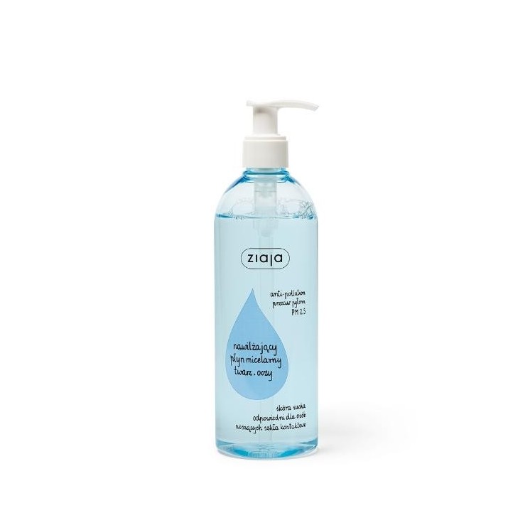 Ziaja Fluide Micellaire Démaquillant Hydratant Visage, Yeux 390 ml