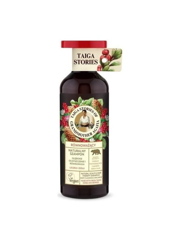 Babuszka Agafia Taiga Stories natural balancing Shampoo for all hair types with Leuzea 500 ml