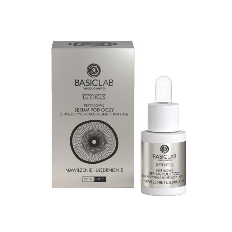 BasicLab Esteticus Peptid-Augenserum mit 10% Argireline, feuchtigkeitsspendend und straffend, 15 ml