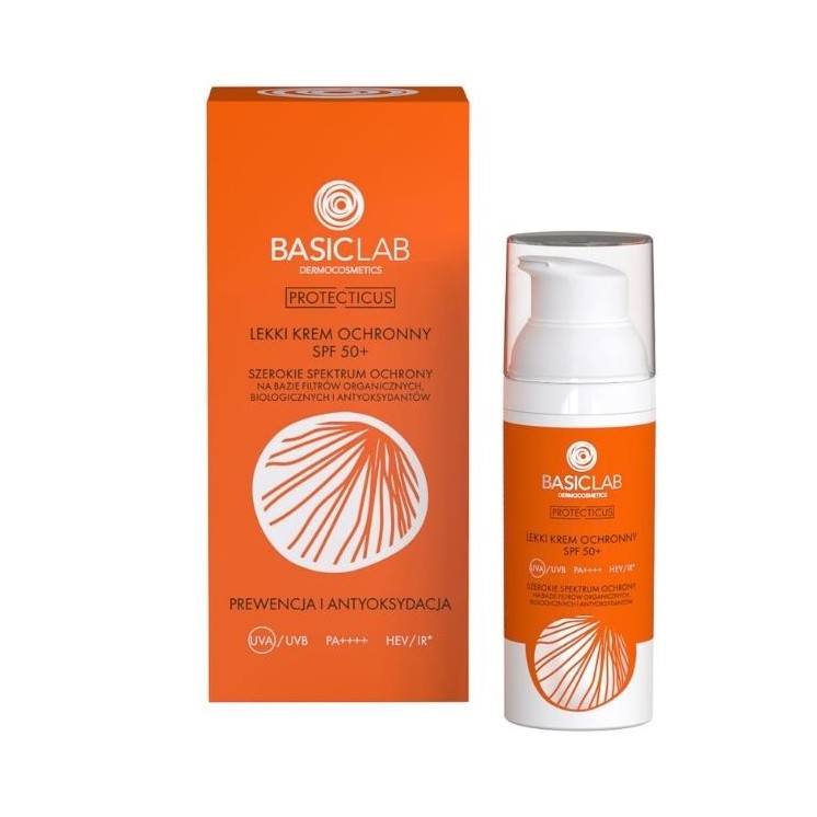 BasicLab Protecticus Light Protective Cream SPF50 + Prevention and Antioxidation 50 ml