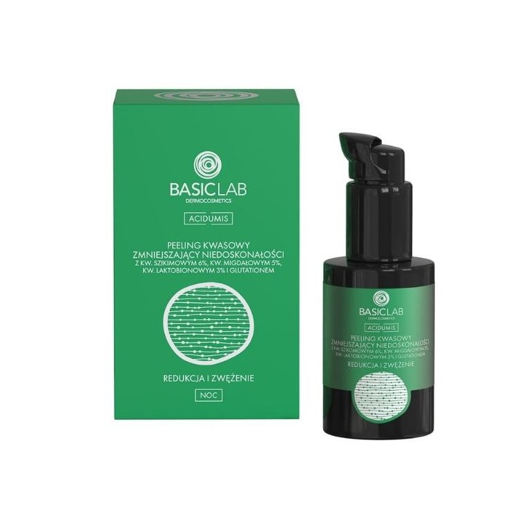 BasicLab Acidumis Peeling zur Reduzierung von Hautunreinheiten und zur Verfeinerung des Hautbildes 30 ml