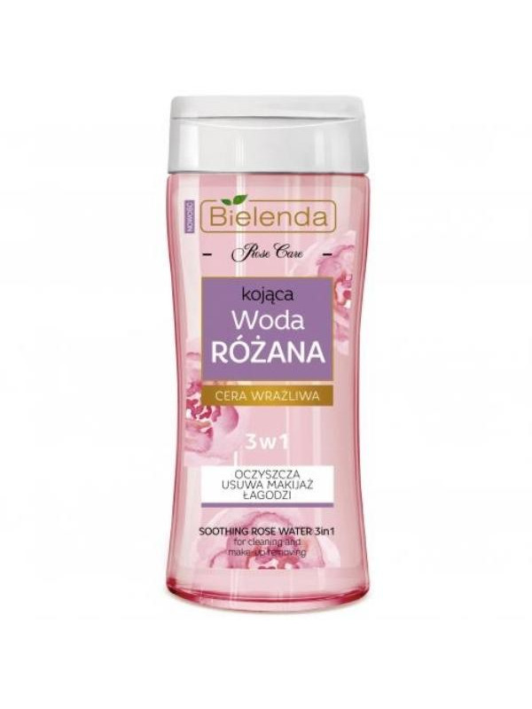 Bielenda Rose Care rustgevend Rozenwater 3in1 voor de gevoelige huid 200 ml