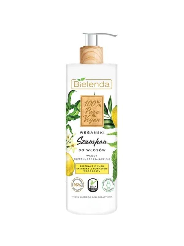 Bielenda 100% Pure Vegan Vegan Shampoo для жирного волосся 400 мл