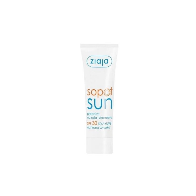 Ziaja Sopot préparation solaire pour les lèvres et les grains de beauté SPF30 haute protection 15 ml