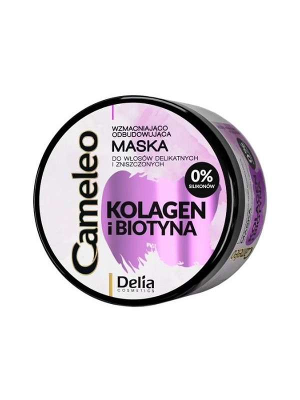 Delia Cameleo Collagen and Biotyna Маска для зміцнення та відновлення для ніжного та пошкодженого волосся 200 мл