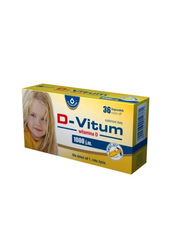 D-Vitum Vitamin D 1000 МО 36 капсул твіст-оф