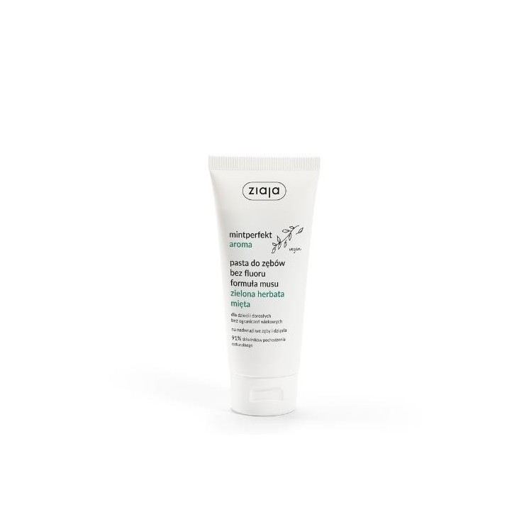 Dentifrice Ziaja Mintperfekt Aroma sans fluor Thé vert et menthe