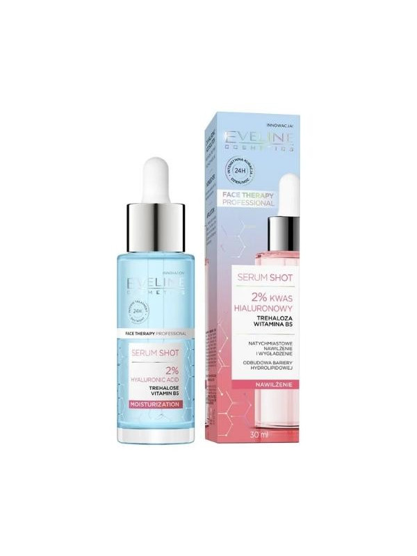 Eveline Serum Shot Treatment 2% Hyaluronzuur voor gezicht, hals en decolleté 30 ml