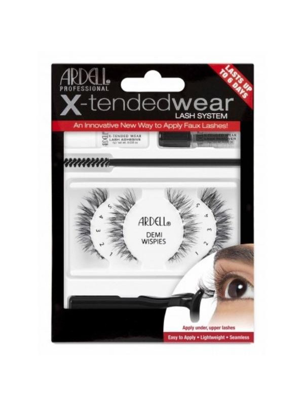 Ardell X-Tended Wear Demi Wispies 2 пари вій + клей для вій 1 г + аплікатор 1 шт.