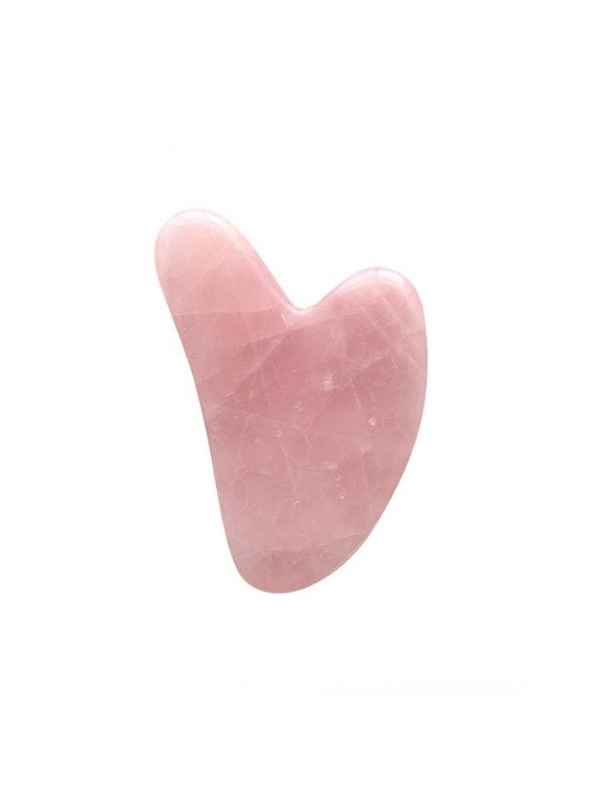 Fluff Gua Sha Stone Gezichtsmassagesteen Rozenkwarts 1 stuk